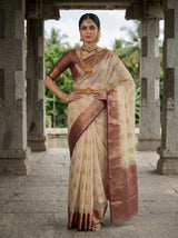 MIMOSA White Banarasi Saree — pose 8 styling detail