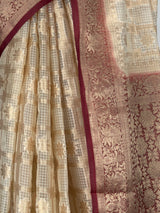 MIMOSA White Banarasi Saree — fleets shot full lifestyle