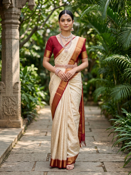 White chiffon Saree