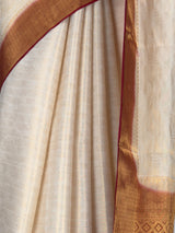 MIMOSA White Banarasi Saree — fleets shot full lifestyle