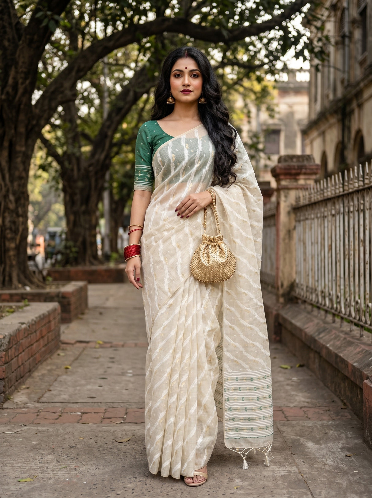 MIMOSA Saree Saree — front view on mannequin