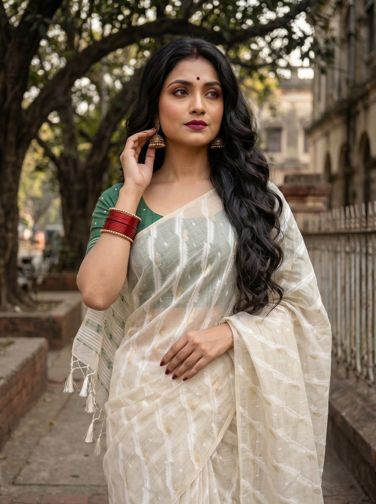 MIMOSA Saree Saree — pose 10 styling detail