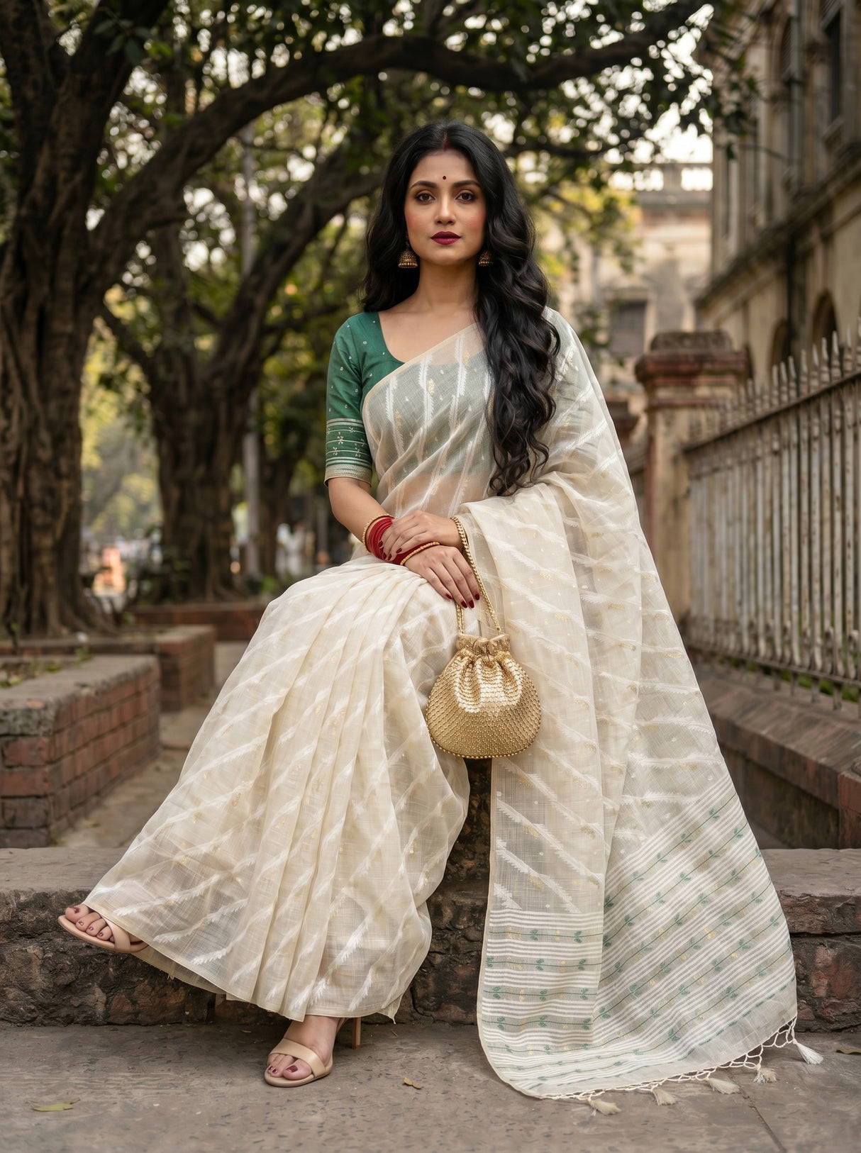 MIMOSA Saree Saree — pose 8 styling detail