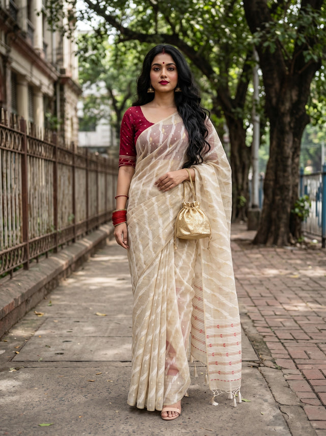 MIMOSA Saree Saree — front view on mannequin
