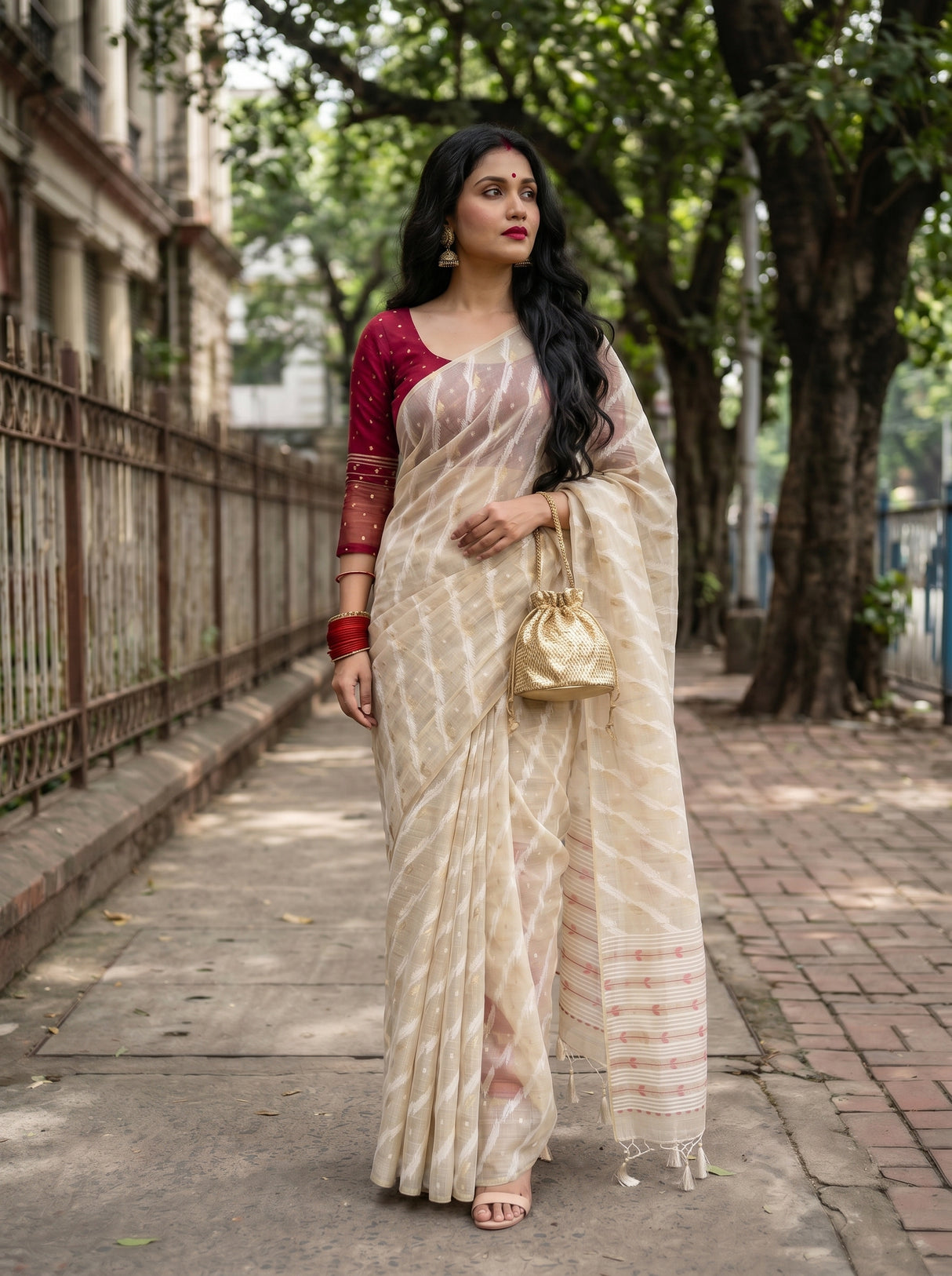 MIMOSA Saree Saree — pose 3 styling detail