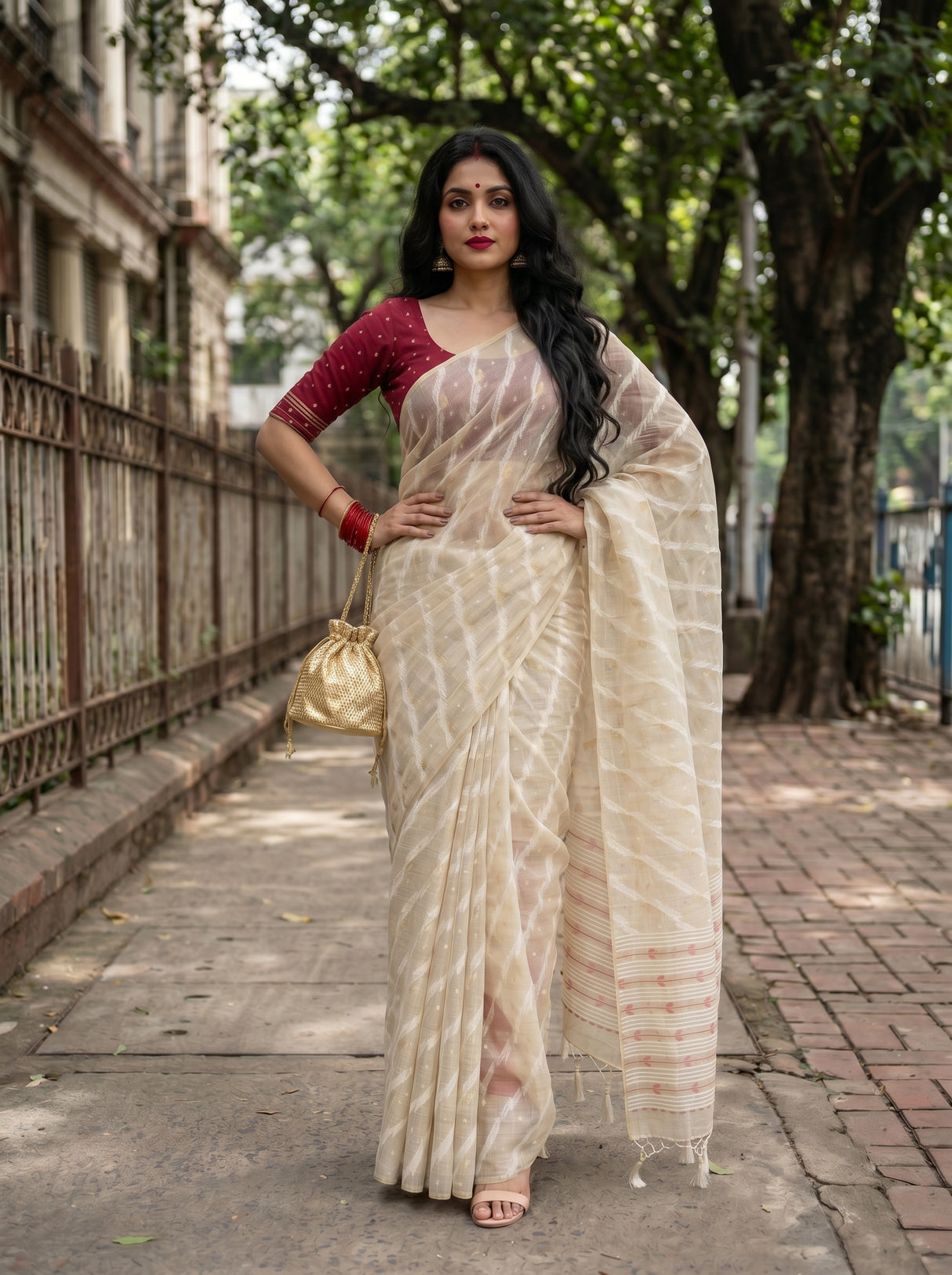 MIMOSA Saree Saree — pose 5 styling detail