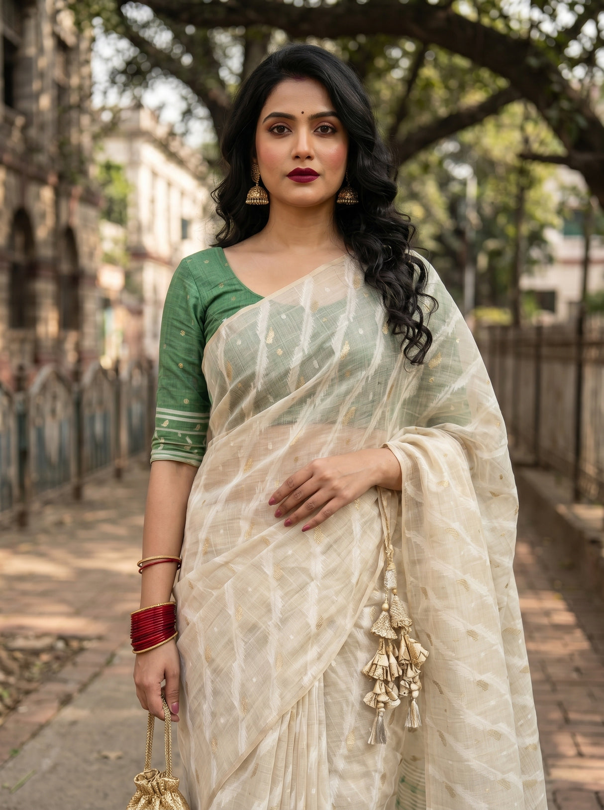 MIMOSA Saree Saree — pose 10 styling detail