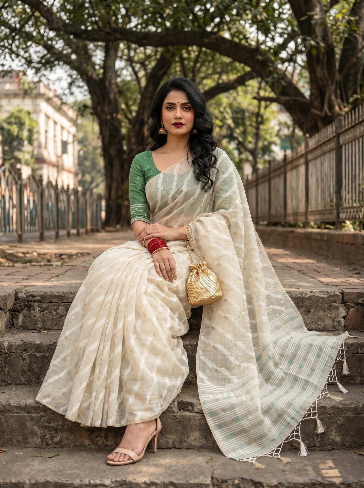 MIMOSA Saree Saree — pose 8 styling detail