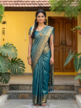 MIMOSA Ananda Kanjivaram Art Silk Saree — Model lifestyle pose