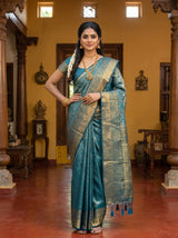 MIMOSA Ananda Kanjivaram Art Silk Saree — pose 4 styling detail
