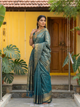 MIMOSA Ananda Kanjivaram Art Silk Saree — pose 5 styling detail