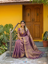 MIMOSA Magenta Kanjivaram Art Silk Saree — pose 8 styling detail