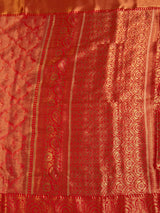 MIMOSA Red Kanjivaram Art Silk Saree — pallu and zari work detail