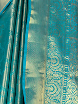 MIMOSA Sapphire Kanjivaram Art Silk Saree — fleets shot full lifestyle
