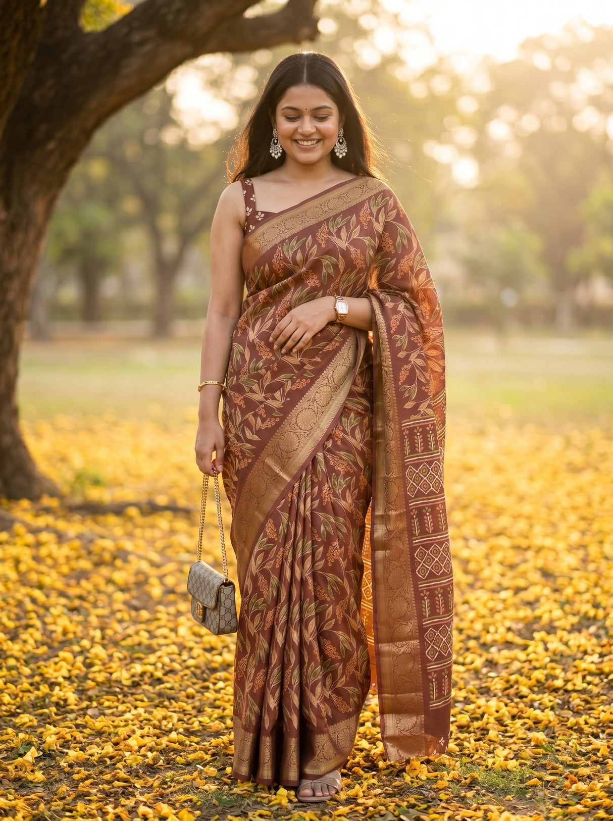 MIMOSA Saree Saree — front view on mannequin