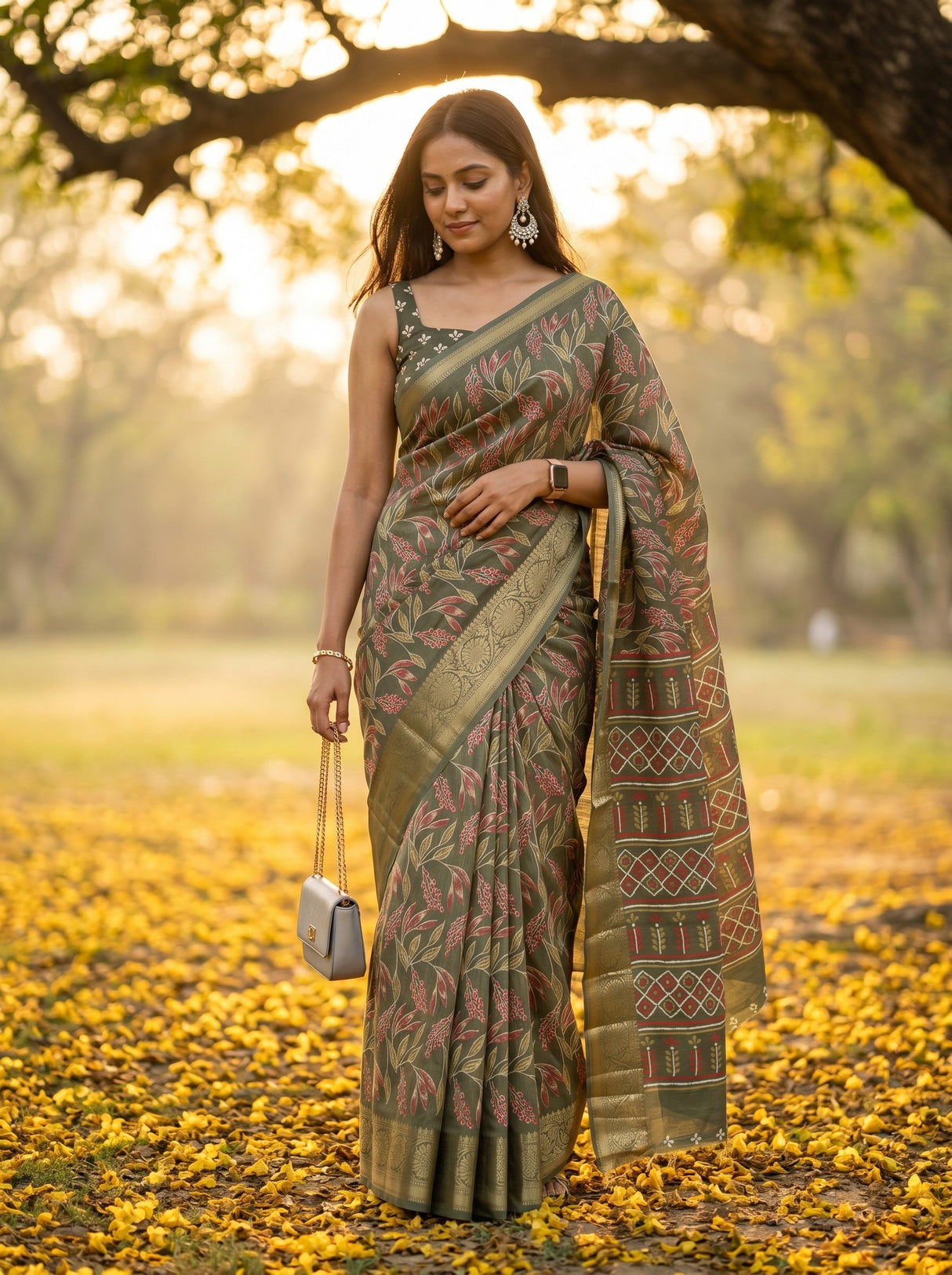 MIMOSA Saree Saree — front view on mannequin