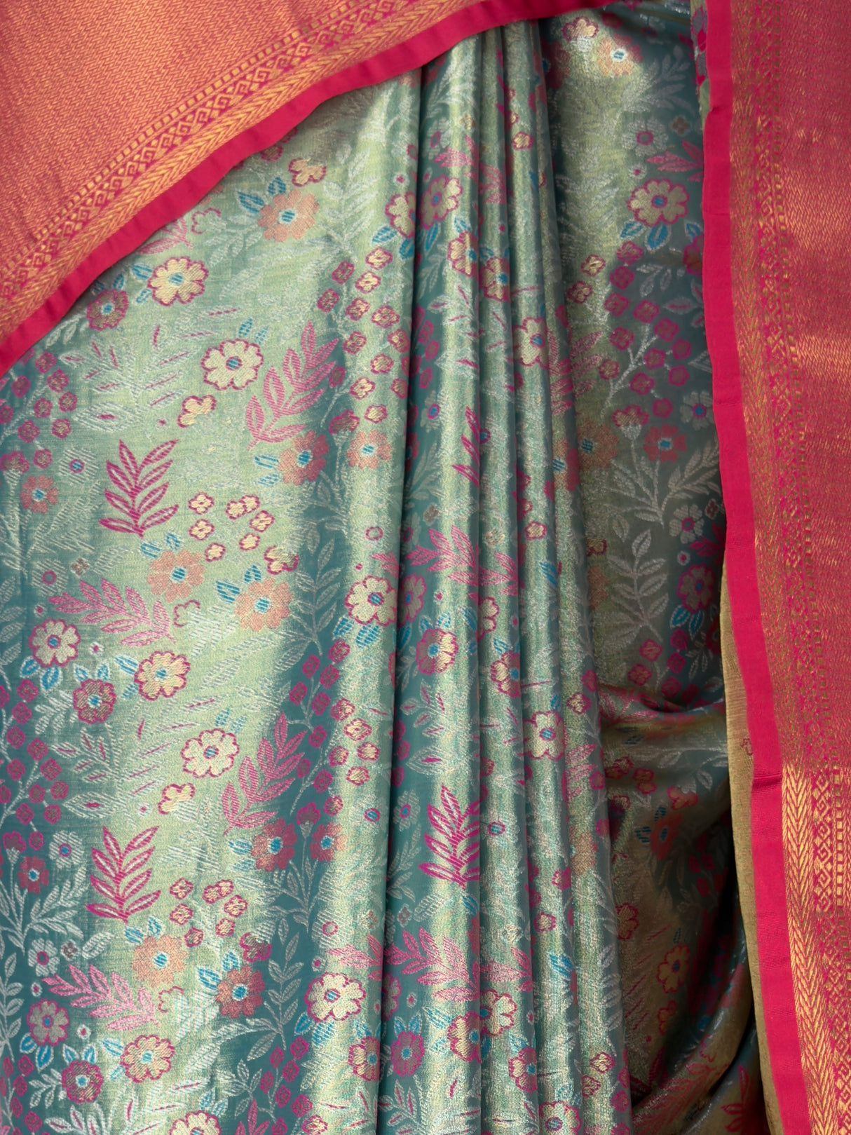 MIMOSA Sapphire Kanjivaram Art Silk Saree — fleets shot full lifestyle