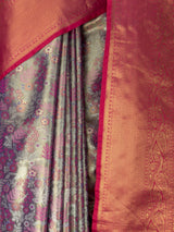 MIMOSA Violet Kanjivaram Art Silk Saree — fleets shot full lifestyle
