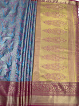 MIMOSA Ananda Kanjivaram Art Silk Saree — pallu and zari work detail