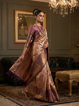 MIMOSA Maroon Kanjivaram Art Silk Saree — pose 7 styling detail