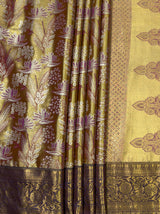 MIMOSA Maroon Kanjivaram Art Silk Saree — fleets shot full lifestyle