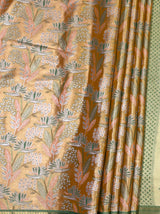 MIMOSA Orange Kanjivaram Art Silk Saree — fleets shot full lifestyle