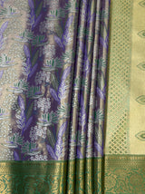 MIMOSA Violet Kanjivaram Art Silk Saree — fleets shot full lifestyle