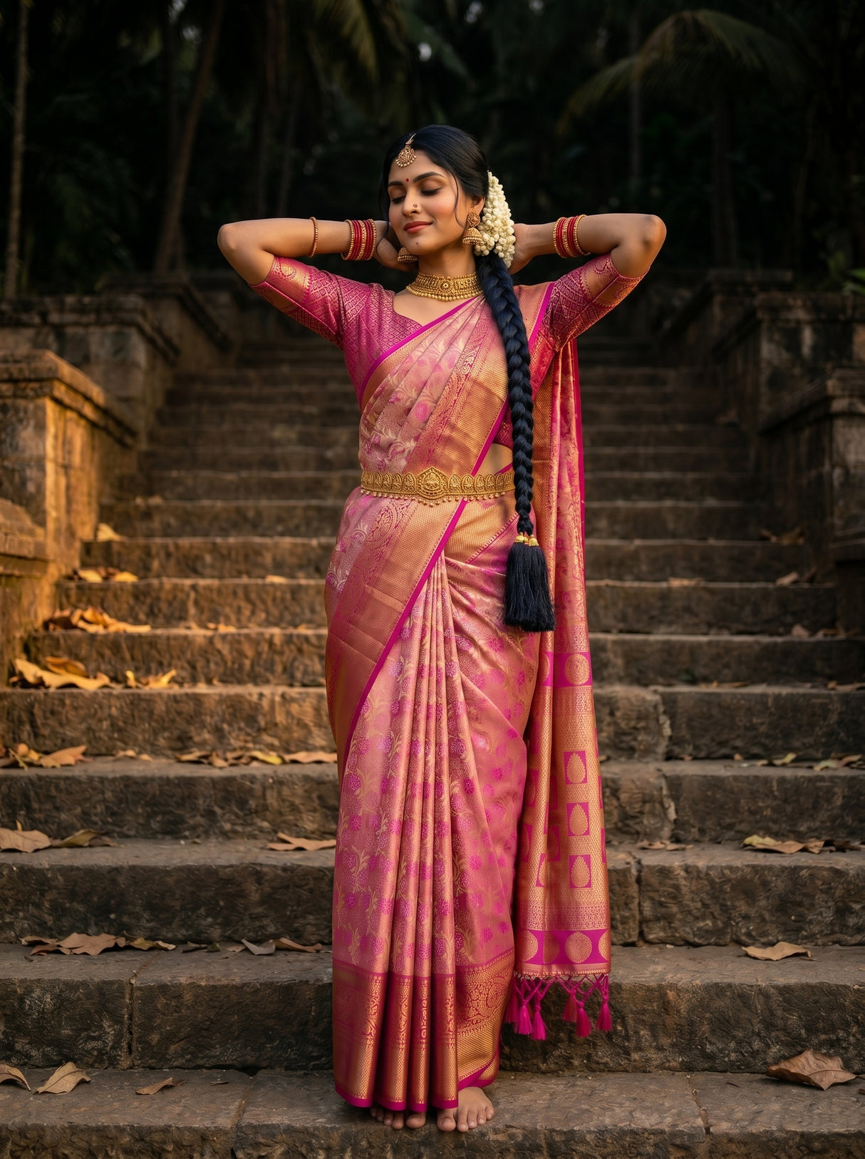 MIMOSA Gajari Saree Saree — pose 5 styling detail