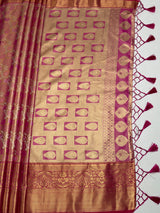 MIMOSA Gajari Saree Saree — pallu and zari work detail