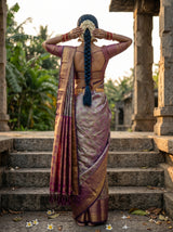 MIMOSA Lavender Saree Saree — pose 2 styling detail