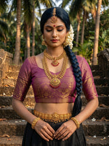 MIMOSA Lavender Saree Saree — blouse close-up