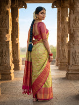 MIMOSA Olive Saree Saree — pose 7 styling detail