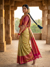 MIMOSA Olive Saree Saree — pose 9 styling detail