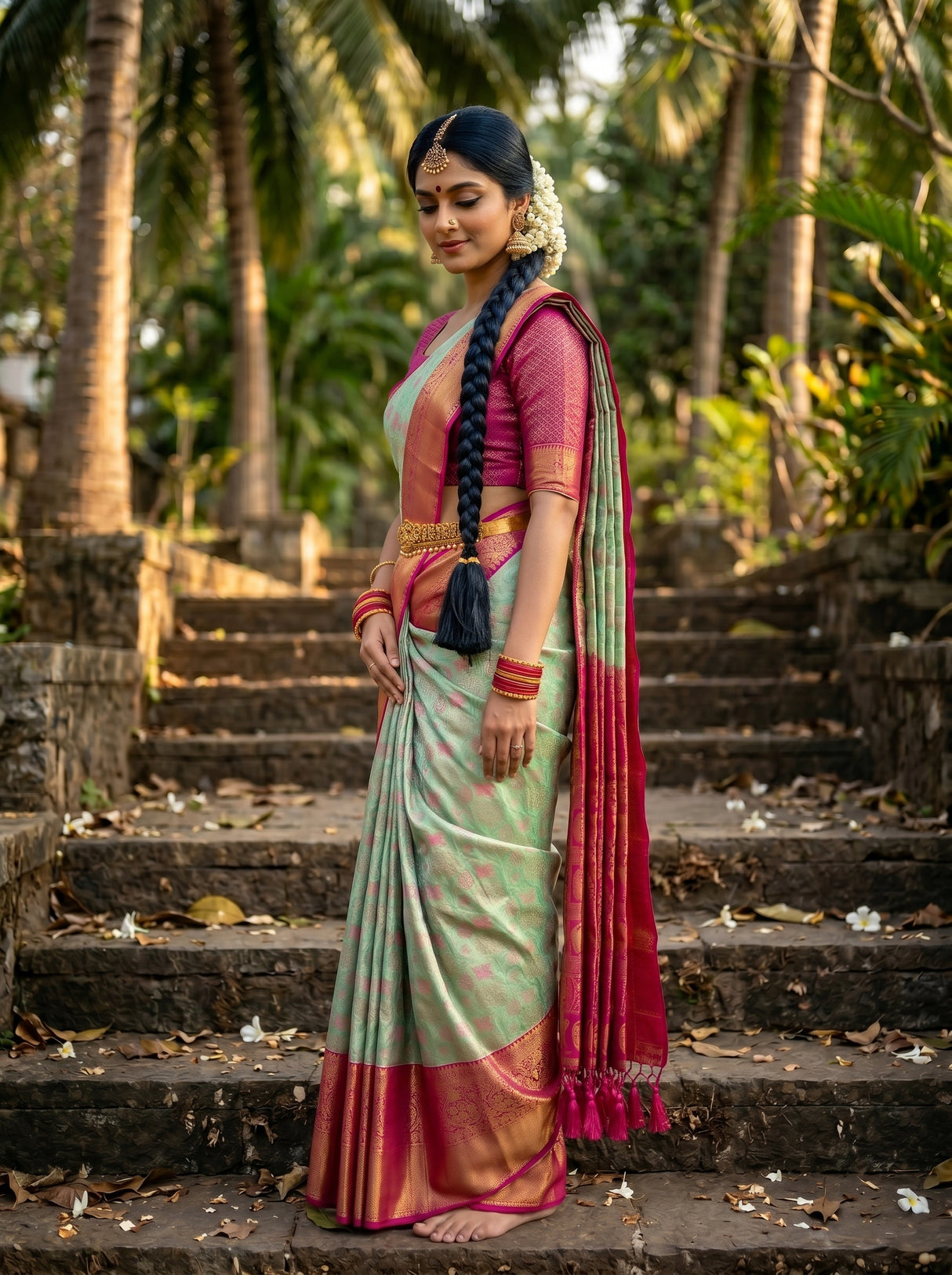 MIMOSA Rama Saree Saree — pose 3 styling detail