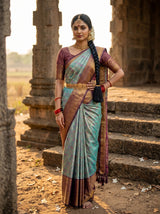 MIMOSA Sapphire Saree Saree — pose 4 styling detail