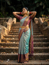 MIMOSA Sapphire Saree Saree — pose 5 styling detail