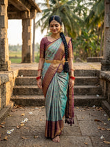 MIMOSA Sapphire Saree Saree — pose 6 styling detail