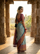 MIMOSA Sapphire Saree Saree — pose 7 styling detail