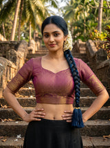 MIMOSA Sapphire Saree Saree — blouse close-up