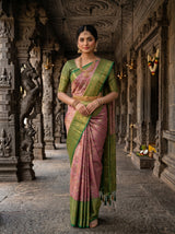 MIMOSA Gajari Kanjivaram Art Silk Saree — pose 3 styling detail