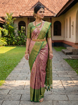 MIMOSA Gajari Kanjivaram Art Silk Saree — pose 7 styling detail