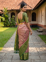 MIMOSA Gajari Kanjivaram Art Silk Saree — pose 9 styling detail