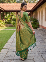 MIMOSA Maroon Kanjivaram Art Silk Saree — pose 9 styling detail