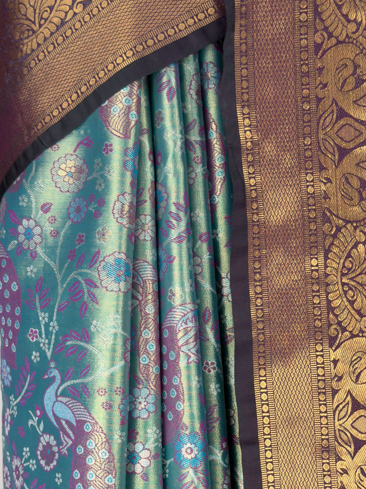 MIMOSA Sapphire Kanjivaram Art Silk Saree — fleets shot full lifestyle