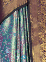 MIMOSA Sapphire Kanjivaram Art Silk Saree — fleets shot full lifestyle