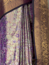 MIMOSA Violet Kanjivaram Art Silk Saree — fleets shot full lifestyle