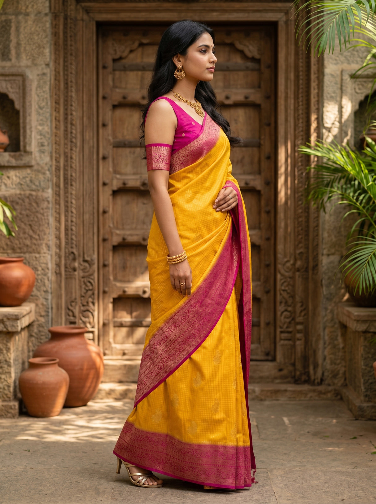 MIMOSA Saree Saree — pose 3 styling detail