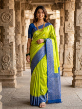 MIMOSA Liril Mysore Silk crepe Saree — Draped Mannequin View