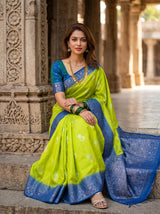 MIMOSA Liril Mysore Silk crepe Saree — pose 8 styling detail
