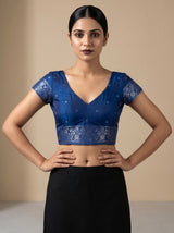 MIMOSA Liril Mysore Silk crepe Saree — blouse close-up